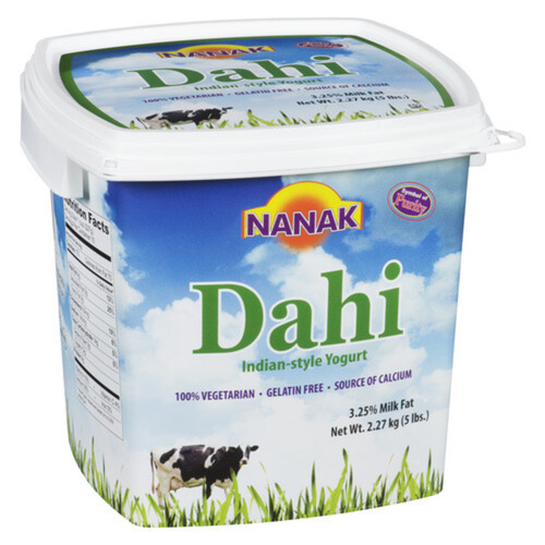 Nanak Dahi Yogurt Indian Style All Natural 2.27 kg