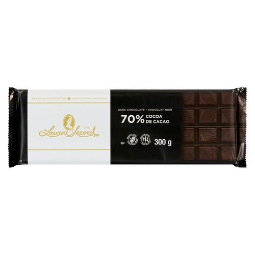 Laura Secord Dark Chocolate Bar 70% Cocoa 300 g