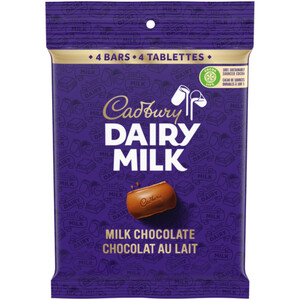 Cadbury Dairy Milk Milk Chocolate Bar 4 Count 168 g