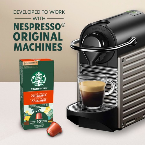 Starbucks Nespresso Coffee Pods Colombia Blend Medium Roast 10 Capsules 57 g