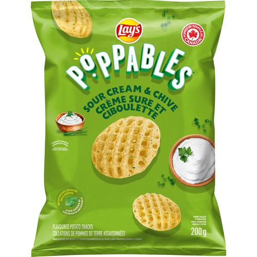 Lay’s Poppables Potato Snacks Sour Cream & Chive Flavoured Value Size 200 g