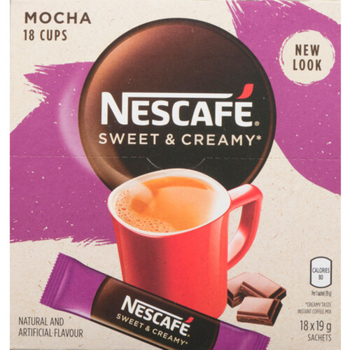 Nescafé Instant Coffee Sweet & Creamy Mocha 18 x 19 g 