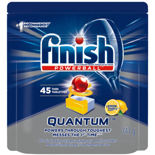 Finish Quantum Max Dishwasher Detergent Lemon 45 Tabs