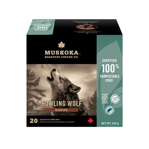 Muskoka Roastery Coffee Co Coffee Pods Howling Wolf 20 K-Cups 220 g