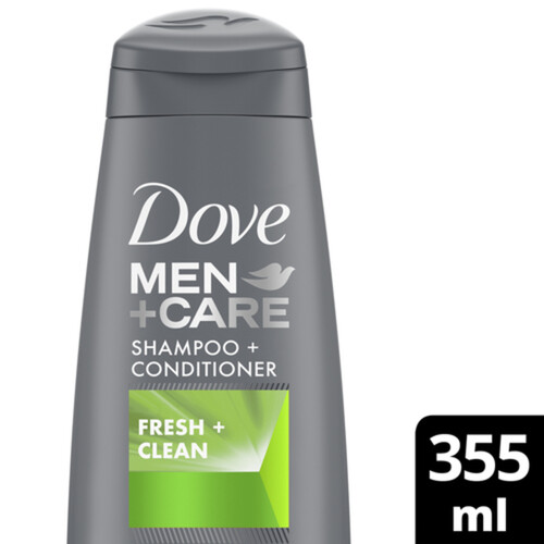 Dove Men+Care 2 In 1 Shampoo & Conditioner Fresh Clean 355 ml