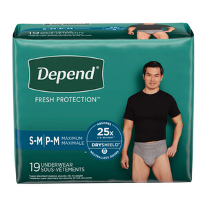 Depend Maximum Absorbency Men's Underwear Small/Medium 19 Count - Voilà  Online Groceries & Offers