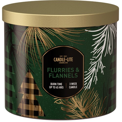 Candle-lite 3 Wick Candle Jar Flurries & Flannels 1 Pack
