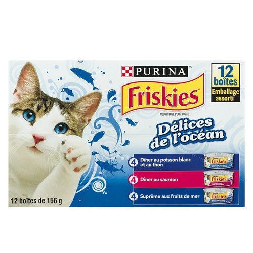 Friskies Wet Cat Food Ocean Delights Variety Pack 12 x 156 g 