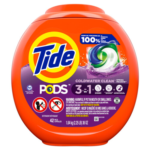 Tide Laundry Detergent Pods Spring Meadows 42 Pacs 967 g