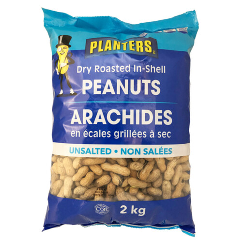 Planters Dry Roasted In-Shell Peanuts Unsalted 2 kg
