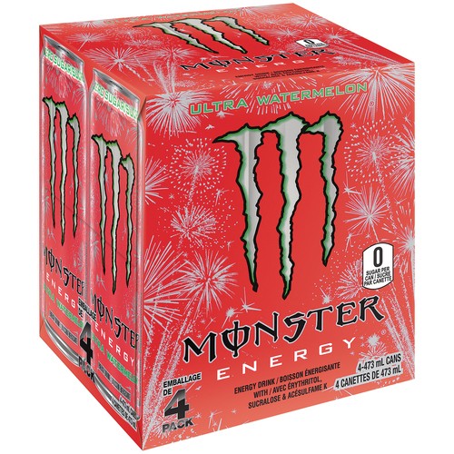 Monster Energy Drink Zero Sugar Ultra Watermelon 4 x 473 ml (cans)