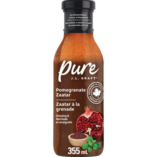 J.L. Kraft Pure Dressing & Marinade Pomegranate Zaatar 355 ml