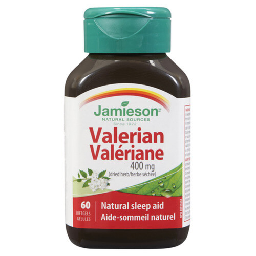 Jamieson Valerian 400 mg Raw Herb Softgels 60 Count