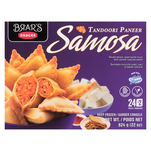 Brar's Samosas Tandoori Paneer 624 g (frozen)