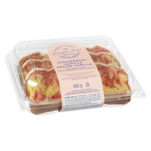 Simple Joys Iced Sliced Cake Strawberry Vanilla 400 g (frozen)