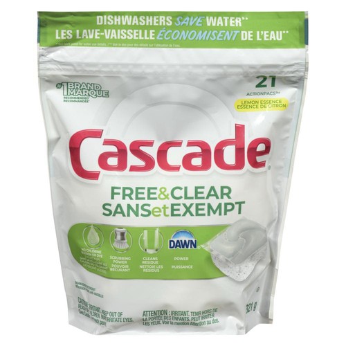 Cascade Free & Clear Dishwasher Detergent Lemon 321 g