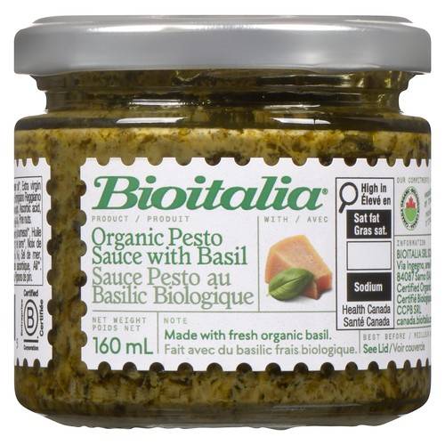 Bioitalia Pesto Sauce With Basil 160 ml