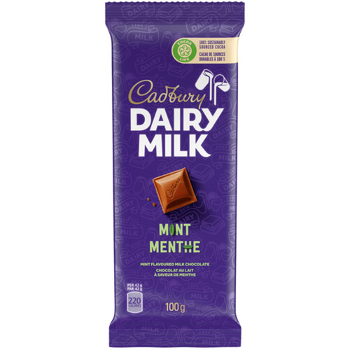 Cadbury Dairy Milk Chocolate Bar Mint 100 g