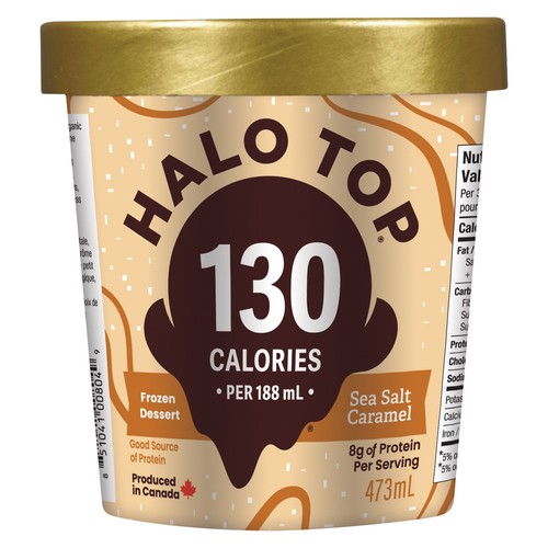 Halo Top Frozen Dairy Dessert Sea Salt Caramel 473 ml