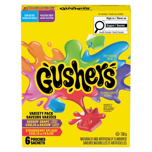 Gushers Gluten-Free Fruit Flavoured Snacks Variety Pack 138 g