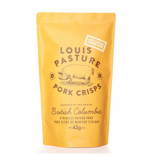 Louis Pasture Pork Crisps White Cheddar 42 g
