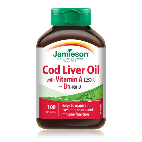 Jamieson Cod Liver Oil Softgels 100 Count