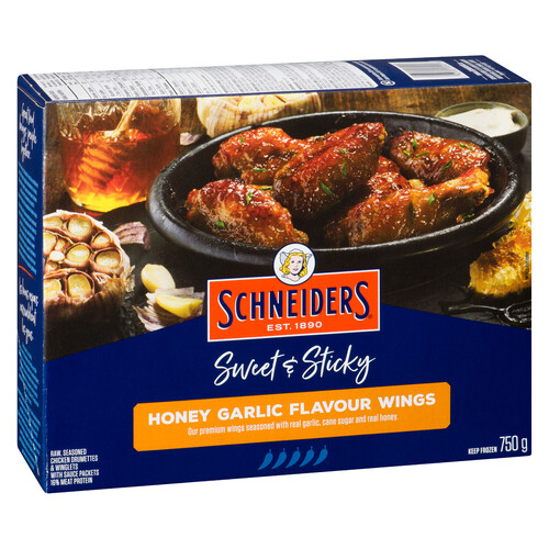 Schneiders Frozen Chicken Wings Sweet & Sticky Honey Garlic 750 g