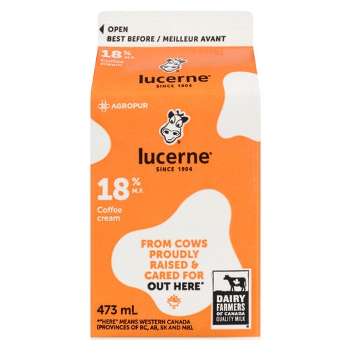 Lucerne Coffee Cream 18% 473 ml
