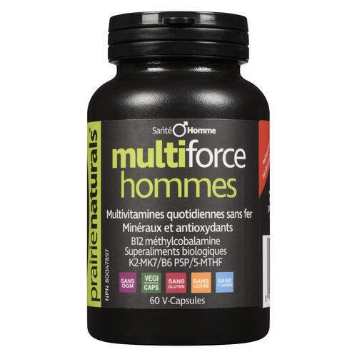 Prairie Naturals Multi Force Man Iron Free Vitamins 60 V-Capsules