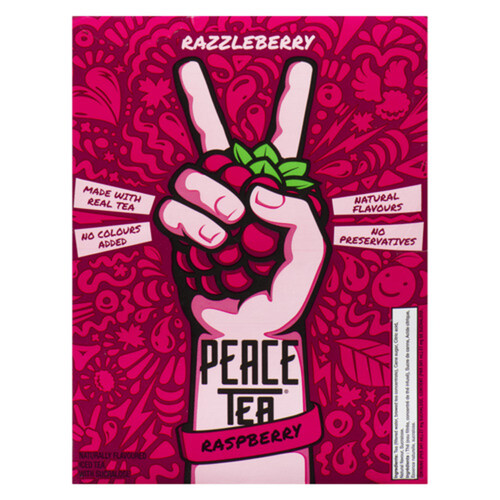 Peace Tea Iced Tea Drinks Razzleberry 12 x 341 ml (cans)