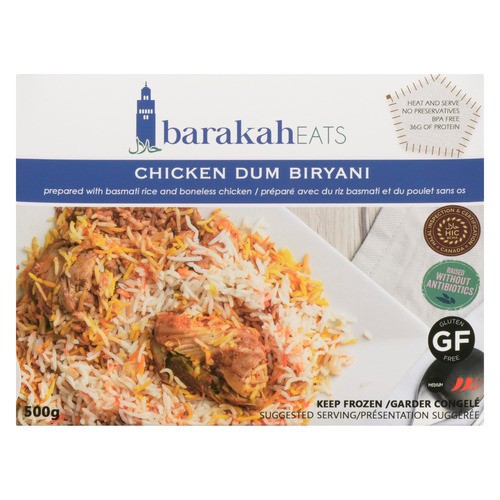 Barakah Eats Frozen Entree Chicken Dum Biryani 500 g