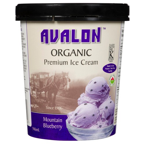 Avalon Organic Ice Cream Mountain Blueberry 946 ml