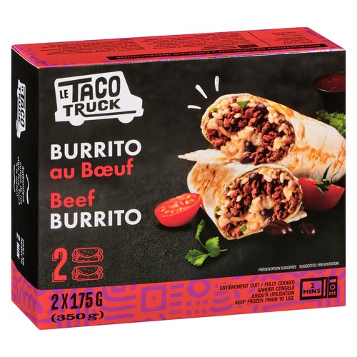 Le Taco Truck Frozen Burrito Beef 2 x 175 g