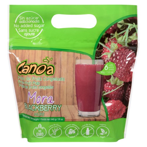 Canoa Frozen Blackberry Fruit Pulp 540 g