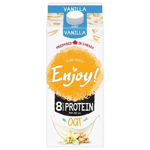 Enjoy! Plant Based Oat Beverage Unsweetened Vanilla 1.75 L