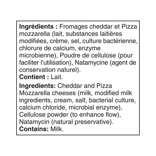 P'tit Québec Shredded Cheese Cheddar & Mozzarella Very Mild 480 g