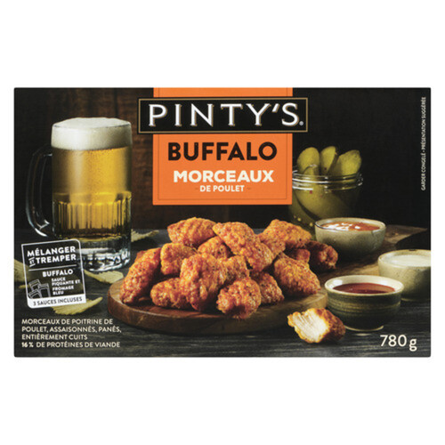 Pinty's Breast Chunks Buffalo Fully Cooked Seasoned Breaded Chicken 780 g (frozen)