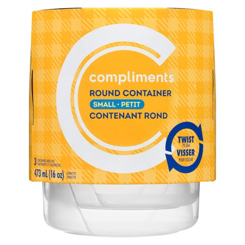 Compliments Containers Small Twist Lock Round 3 Count