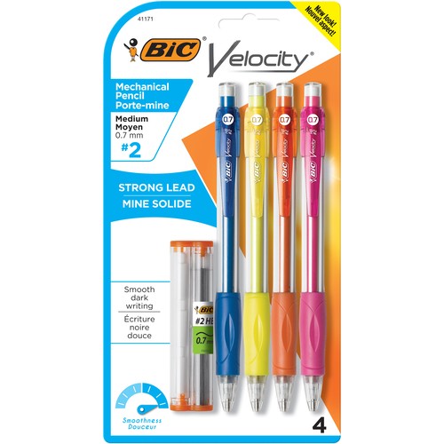 Bic Velocity Mechanical Pencil 4 Pencils