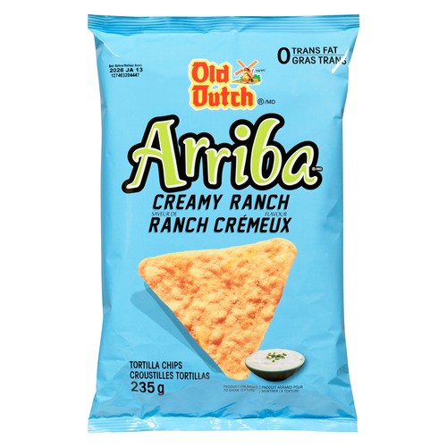 Old Dutch Tortilla Chips Arriba Creamy Ranch 235 g