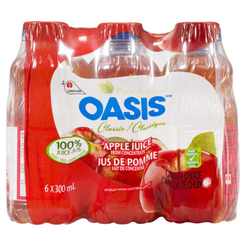 Oasis Classic Juice Apple 6 x 300 ml (bottles)