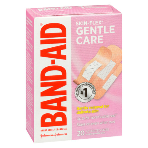 Band-Aid Bandages Skin Flex Assorted Sizes 20 EA