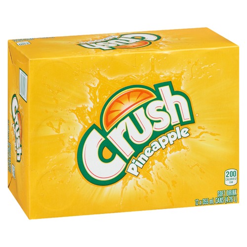 Crush Soft Drink Pineapple 12 x 355 ml (cans)