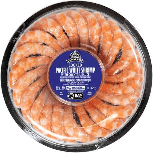 Farm Boy Frozen White Shrimp Ring With Cocktail Sauce 425 g