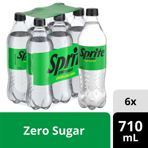 Sprite Zero Soda 6 x 710 ml (bottles)