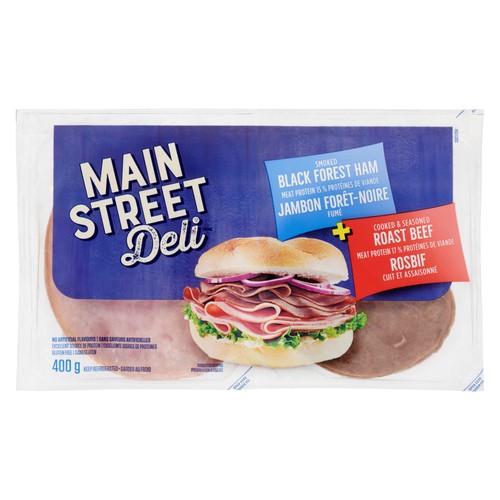 Main Street Deli Black Forest Ham & Seasoned Roast Beef Smoked Combo Pack 400 g