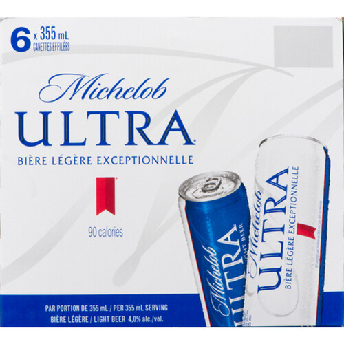 Michelob Ultra Beer 4% Alcohol 6 x 355 ml (cans)