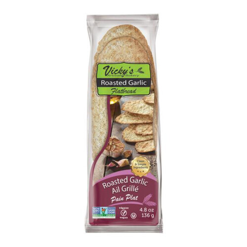 Vicky's Artisan Roasted Garlic Flatbread 130 g