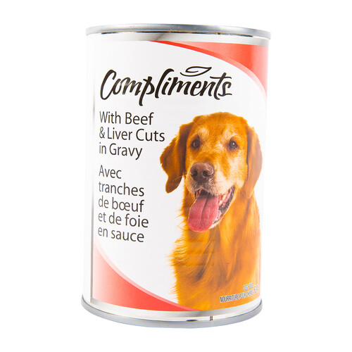 Compliments Wet Dog Food Beef Liver Cuts & Gravy 624 g