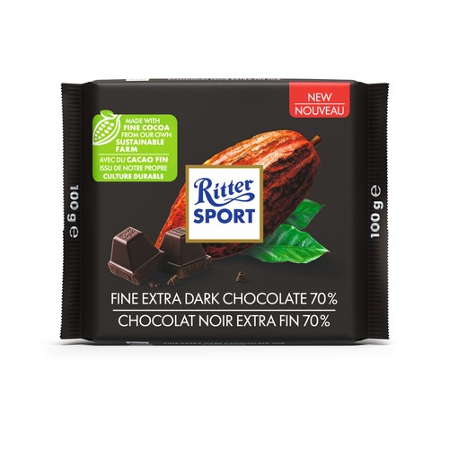 Ritter Sport Chocolate Fine Extra Dark 70% 100 g